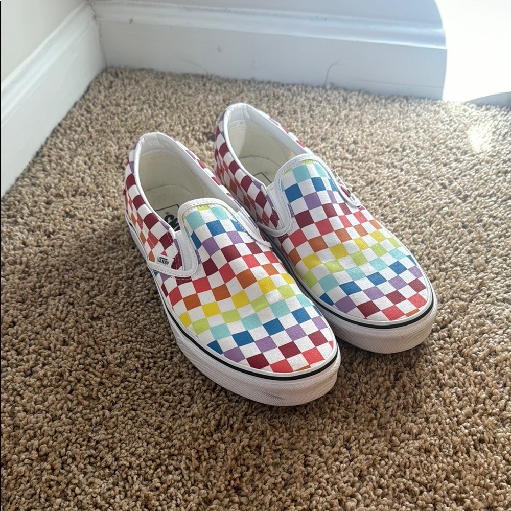 Vans Multicolor Checkered Slip-On Shoes